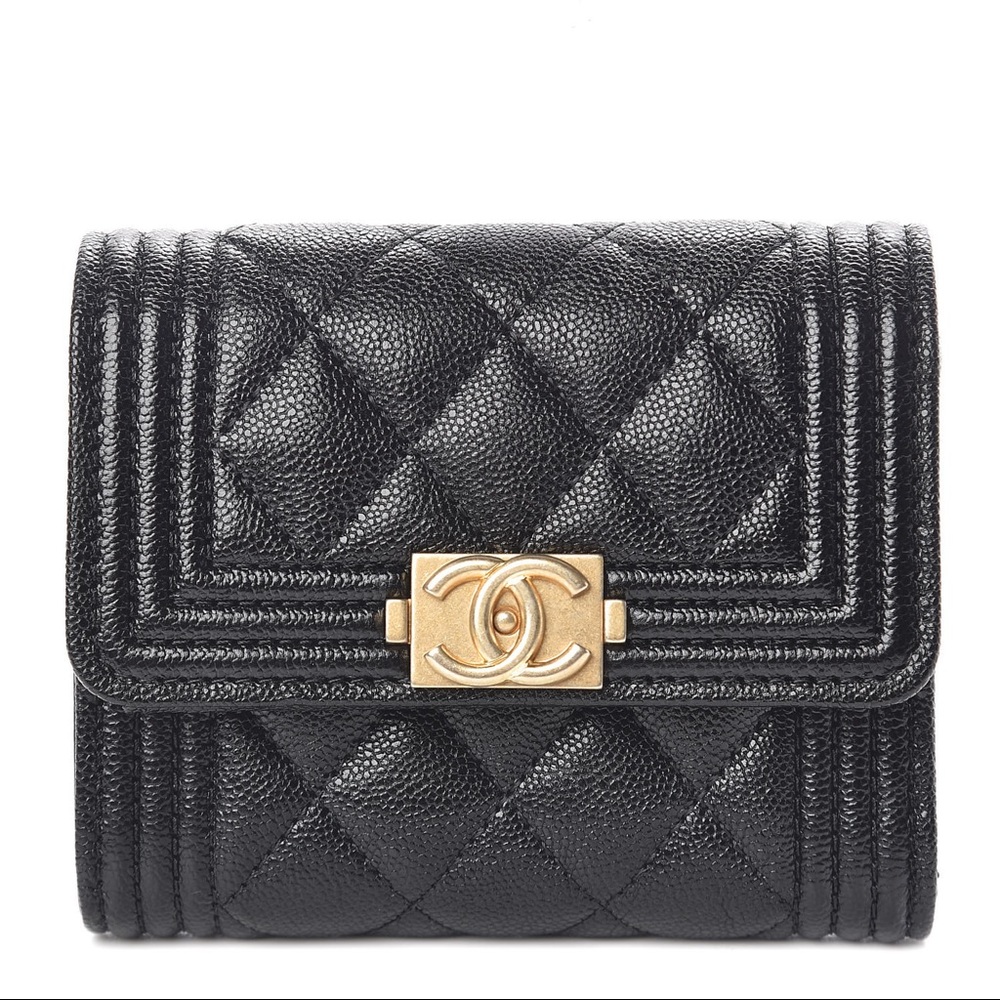 Chanel Boy Caviar Wallet